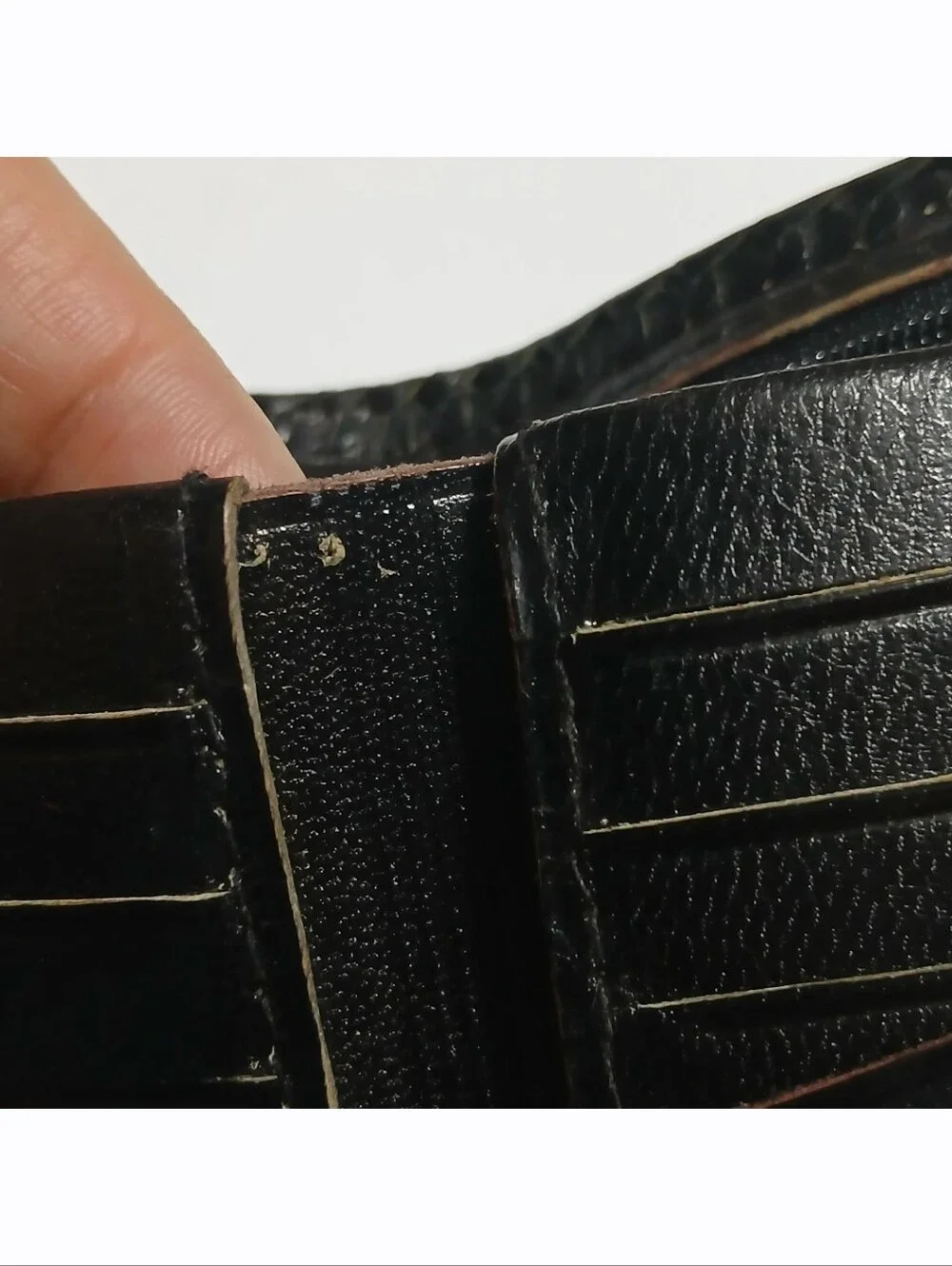 Art. De Piel Black Genuine Leather Mexico Embossed Western Desert Scene Wallet